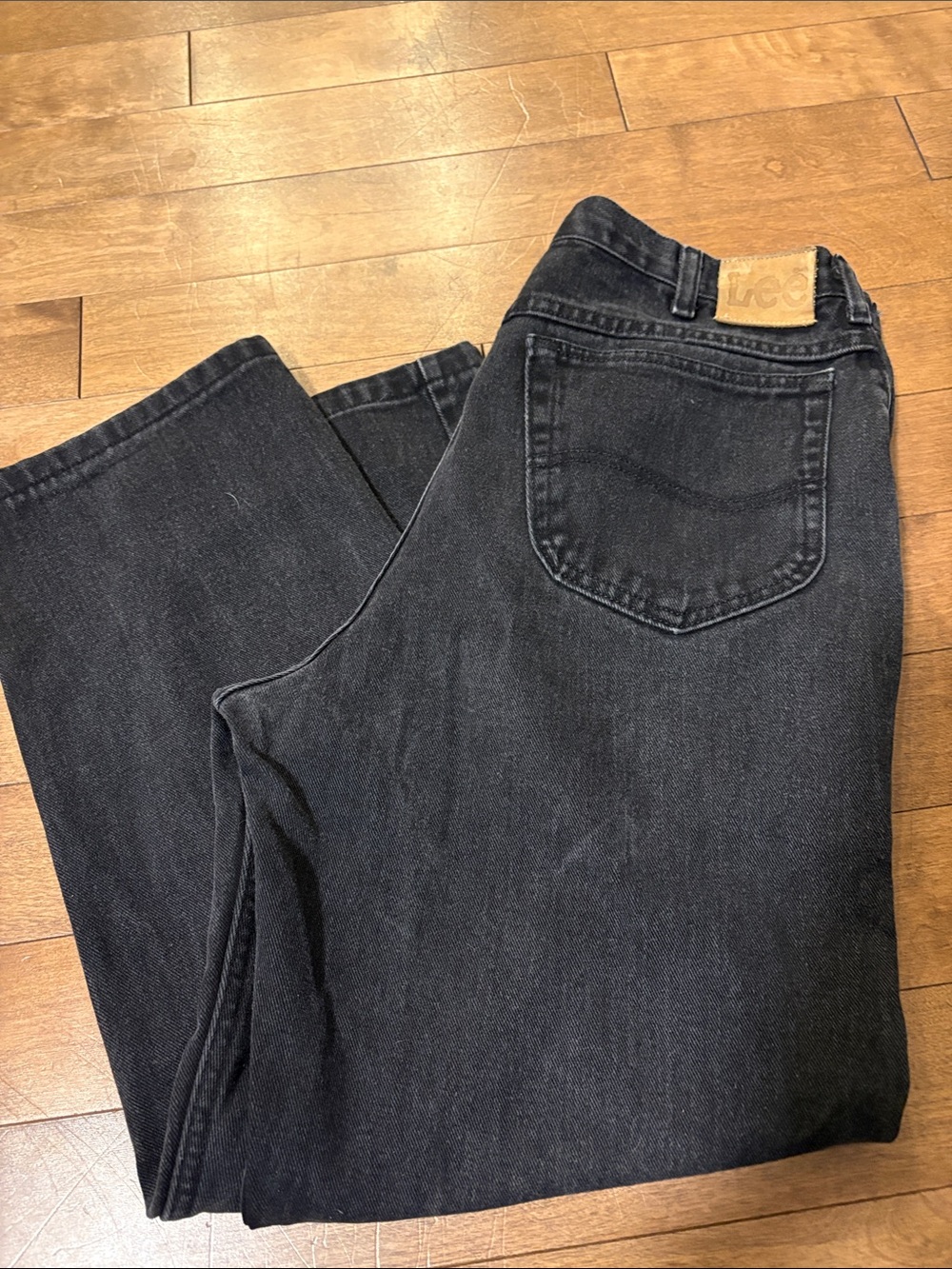 Lee Men’s Black Straight Jeans